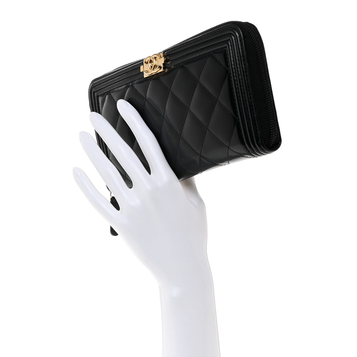 Chanel Patent Calfskin Quilted Boy