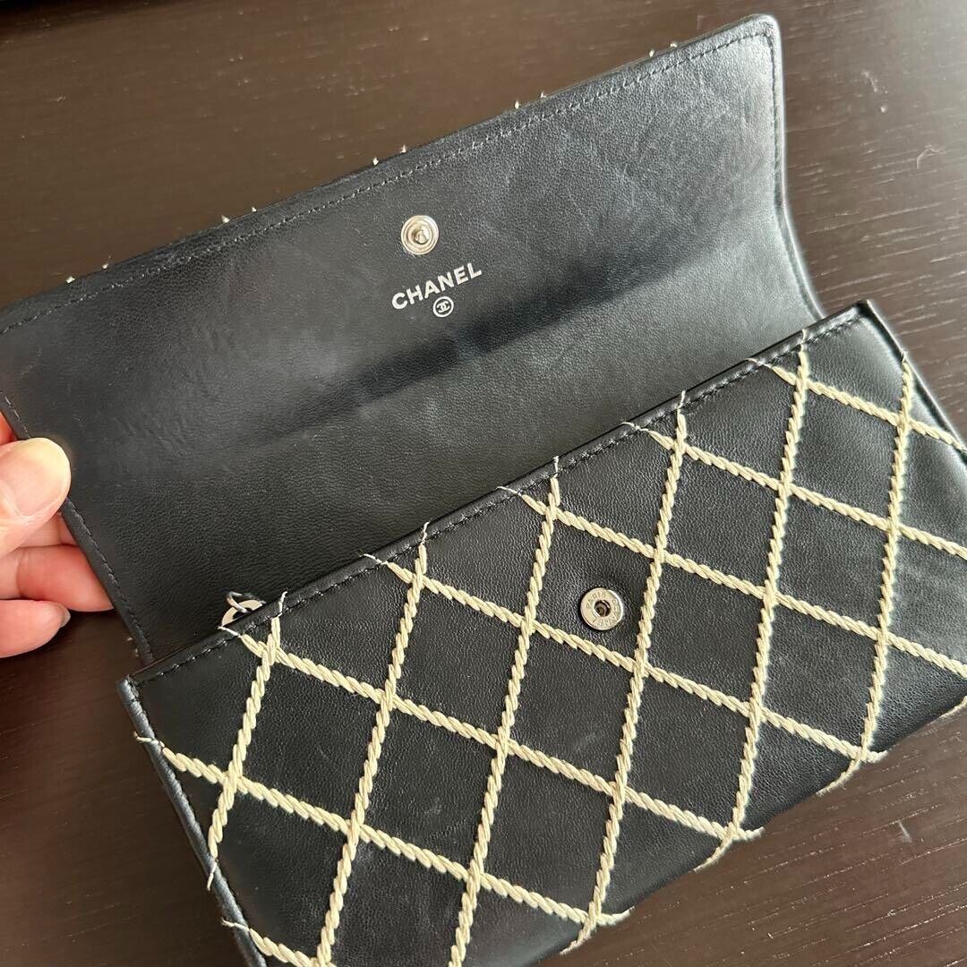 Chanel Long Wallet Wildstitch Coco Mark