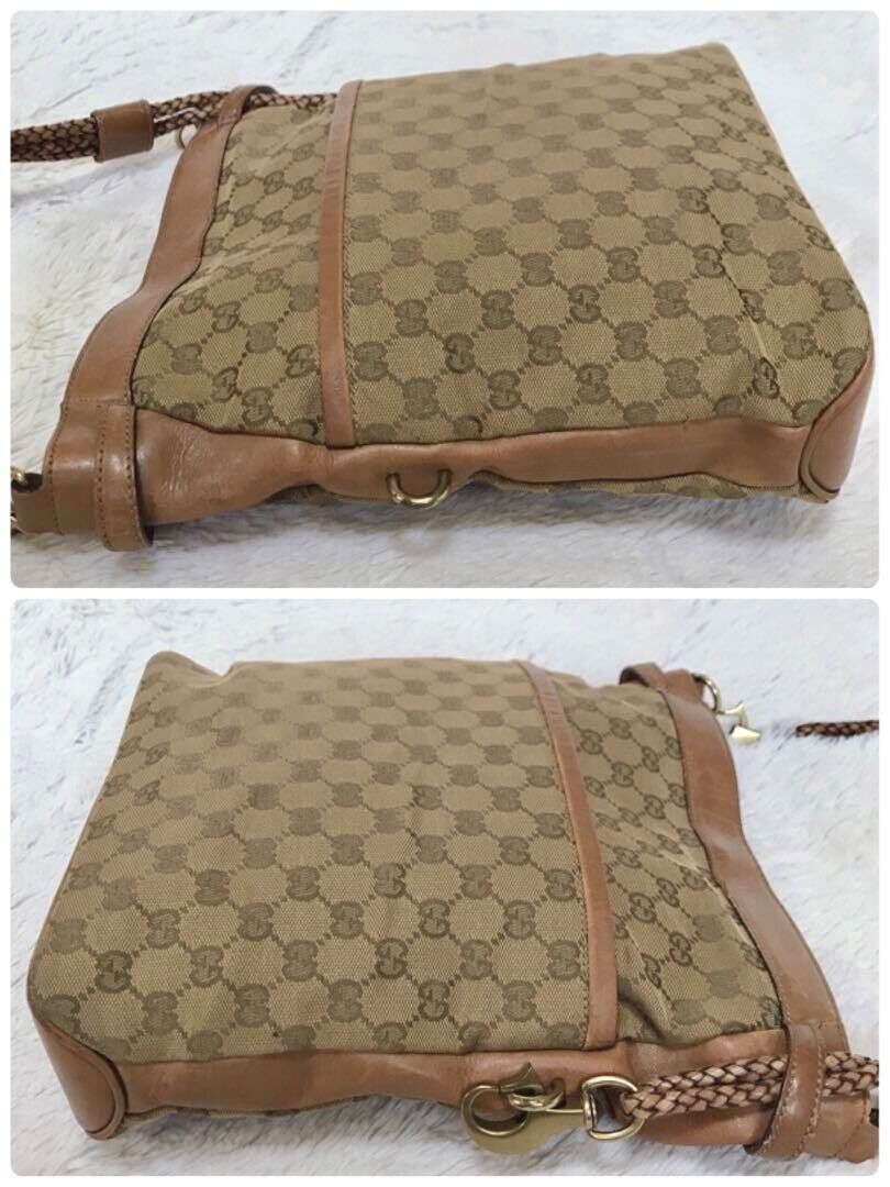 Rare Gucci Gg Shoulder Bag Leather