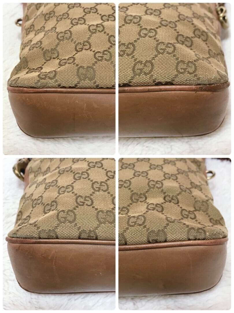 Rare Gucci Gg Shoulder Bag Leather