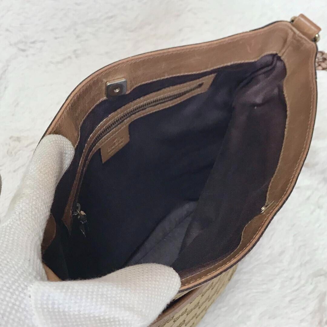 Rare Gucci Gg Shoulder Bag Leather