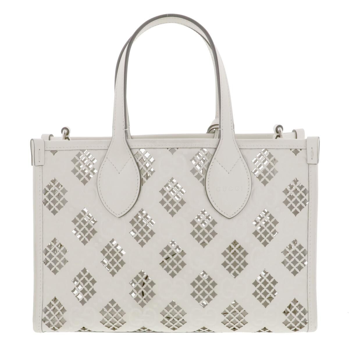 Gucci Small Tote Light Bag White Diamond