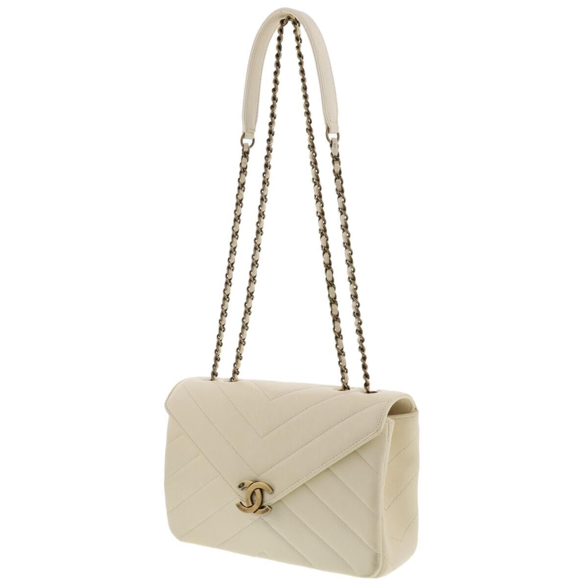 Chanel Chevron V-Stitch Chain Shoulder