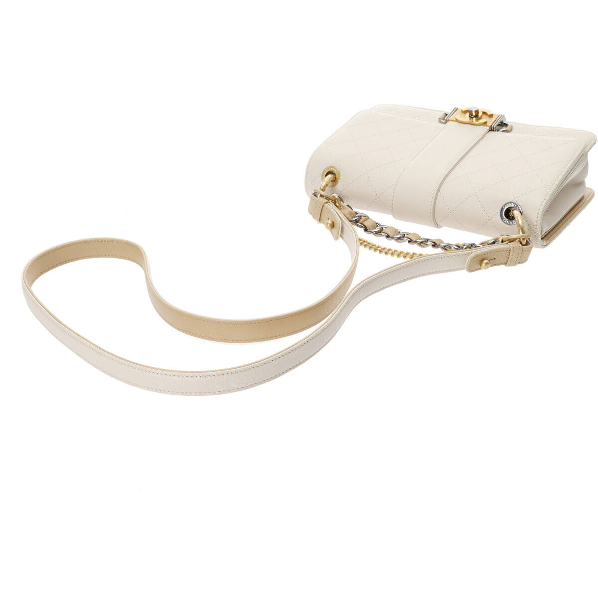 Chanel Matrasse White/Blanc Shoulder Bag