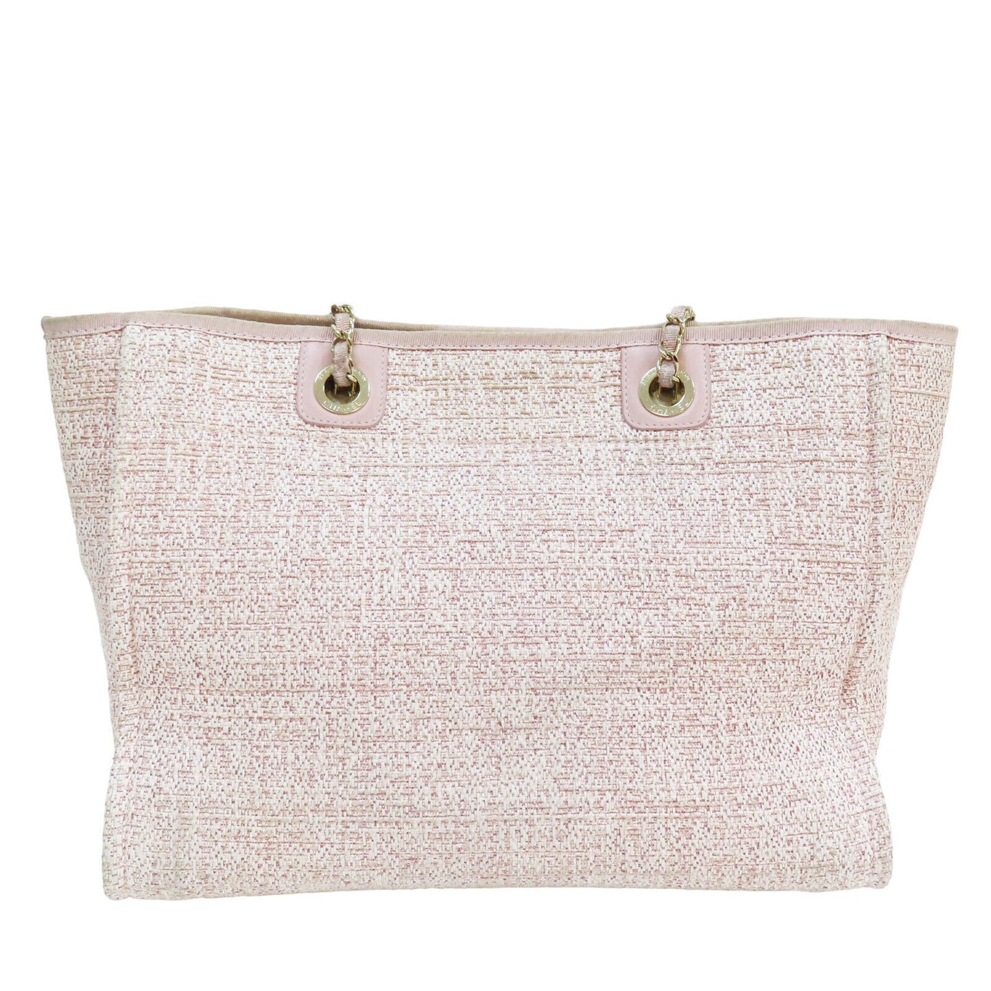 Chanel Deauville Tote Shoulder Bag Pink