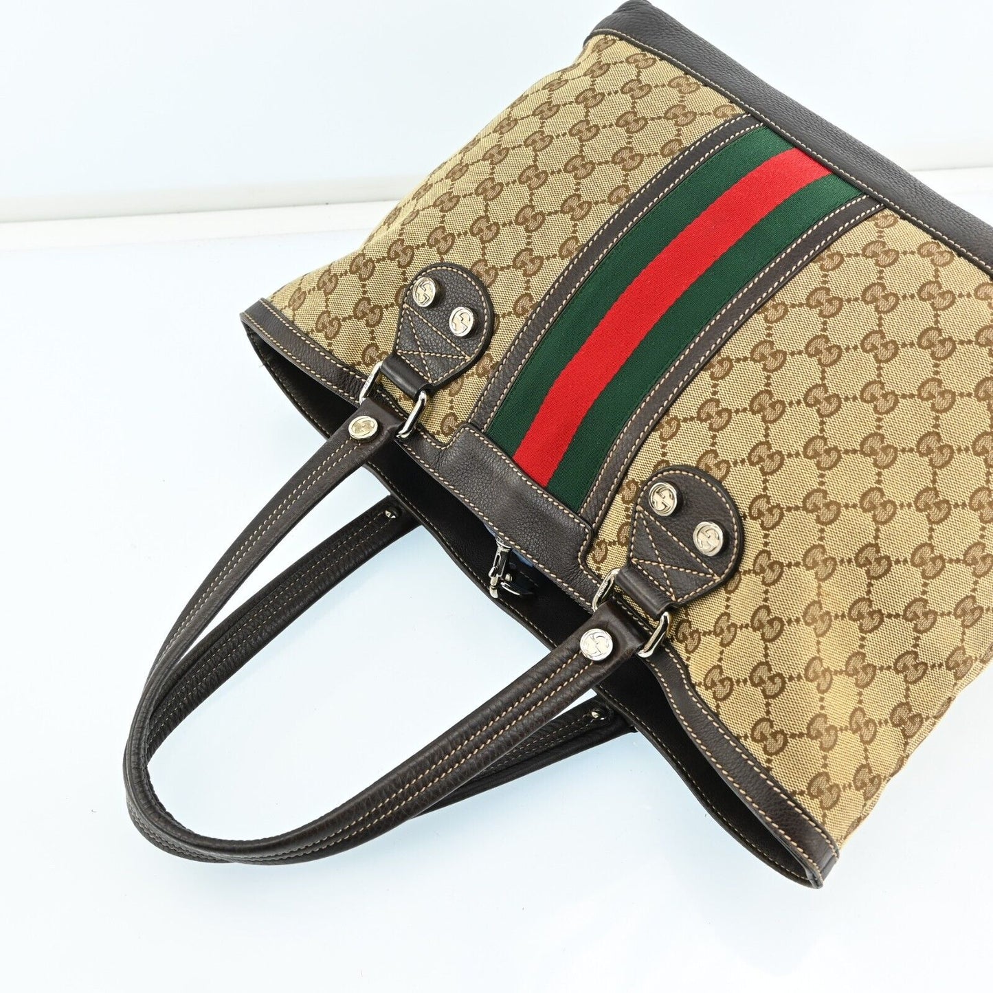 Gucci Sherry Line Gg Pattern Tote Bag