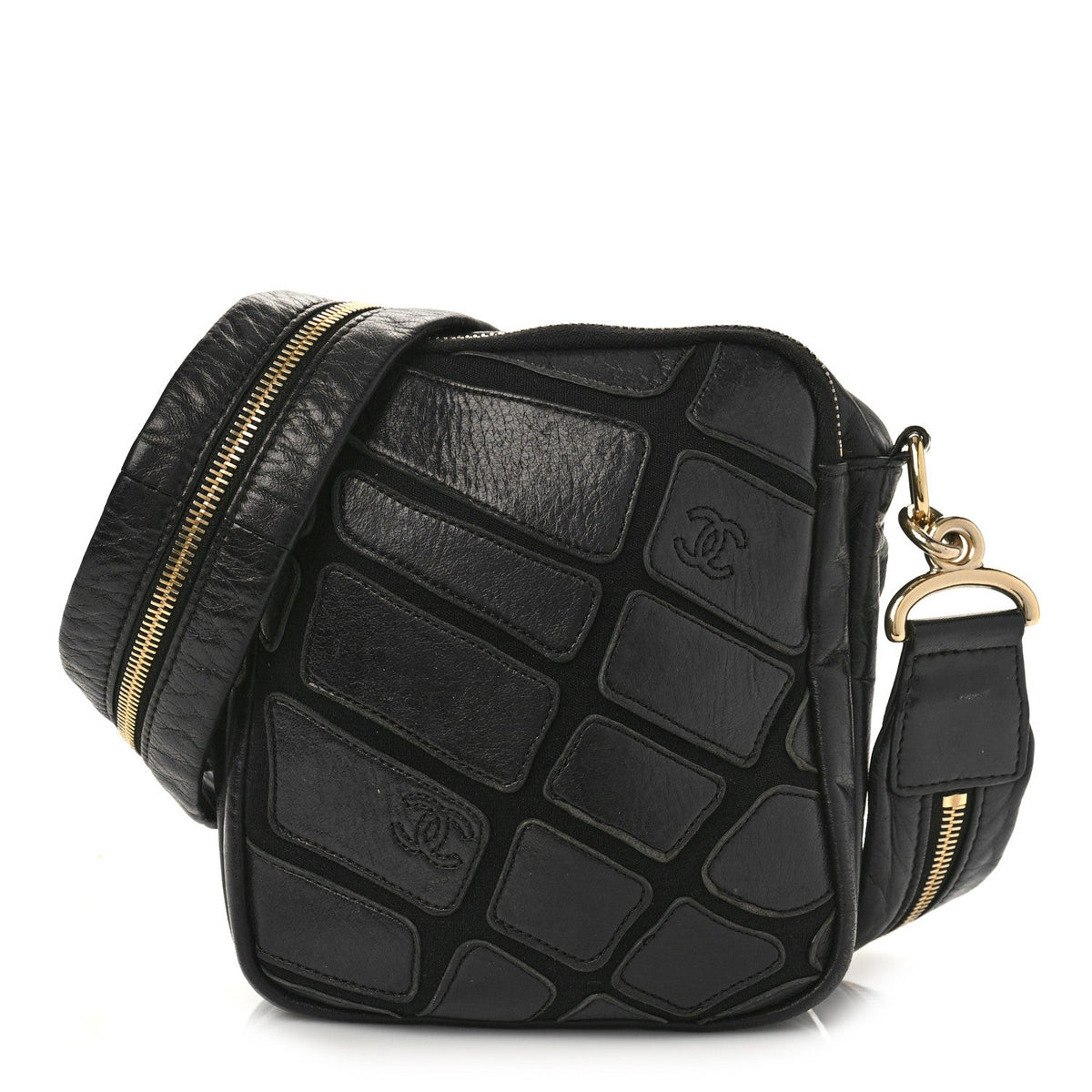 Chanel Lambskin Jersey Scales Zipper
