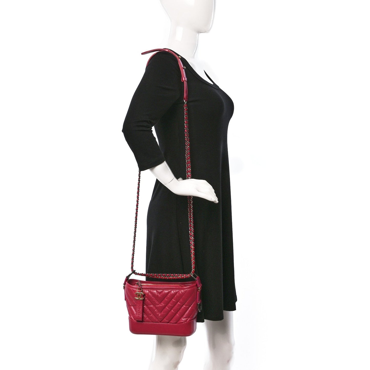 Chanel Aged Calfskin Chevron Quilted