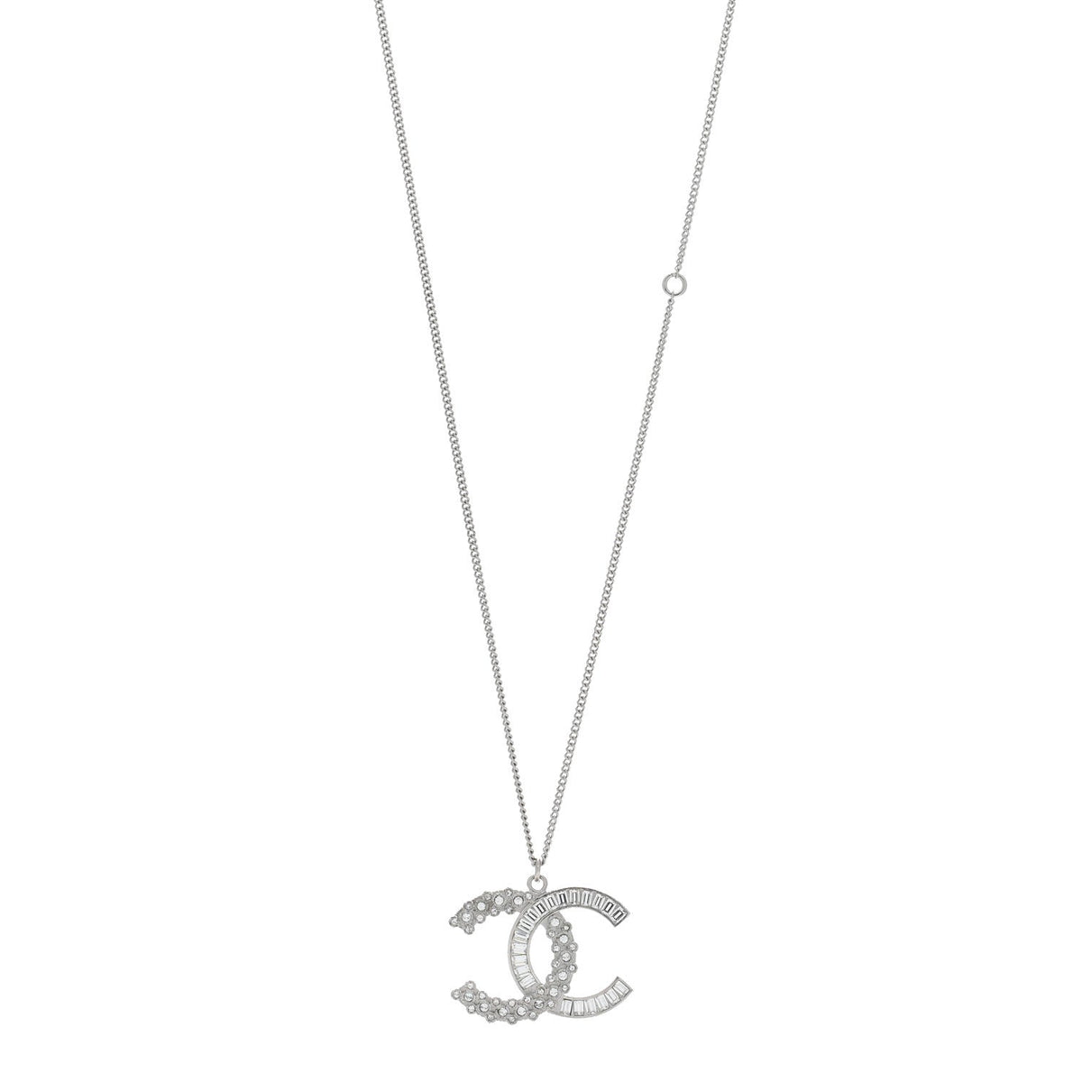 Chanel Metal Baguette Crystal Large Cc