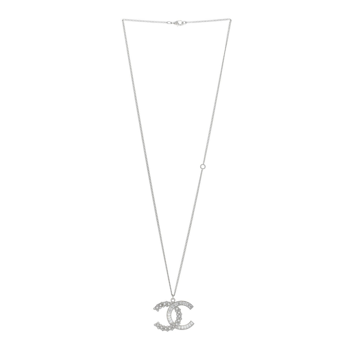 Chanel Metal Baguette Crystal Large Cc