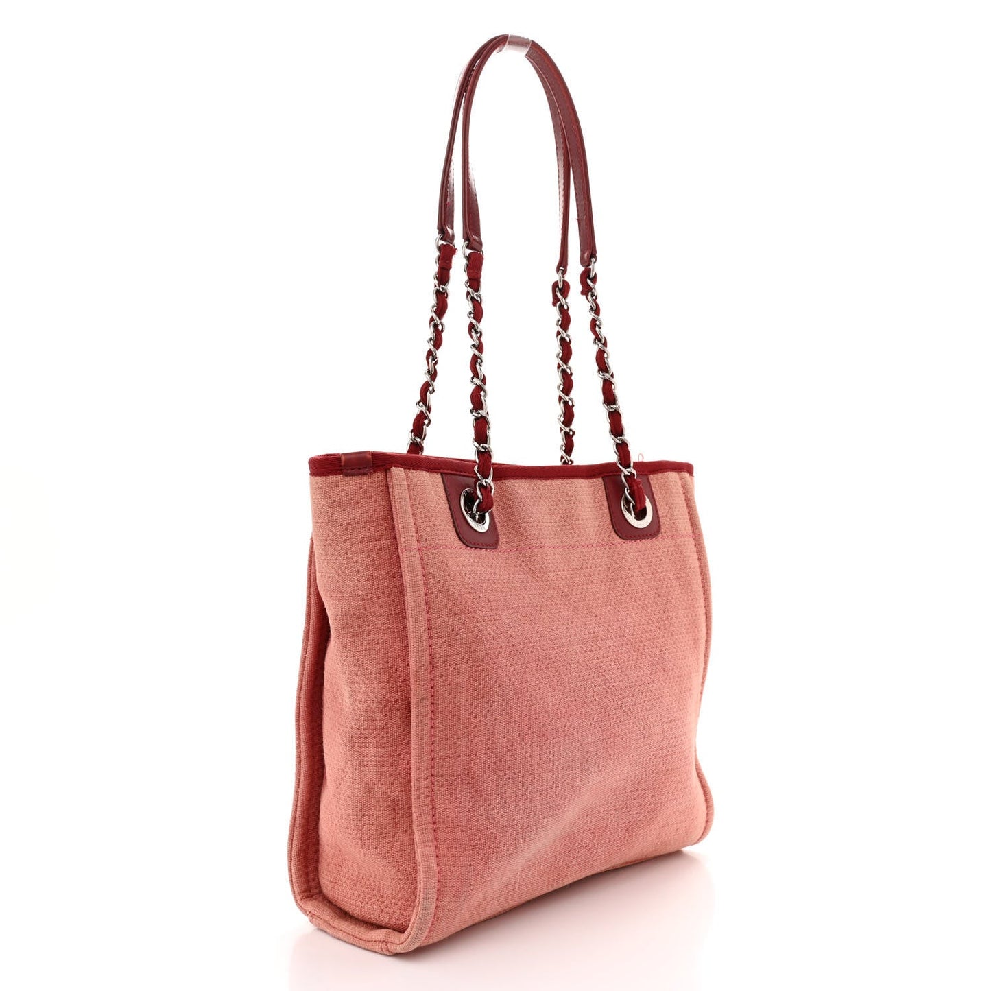 Chanel Canvas Mini Deauville Tote Red