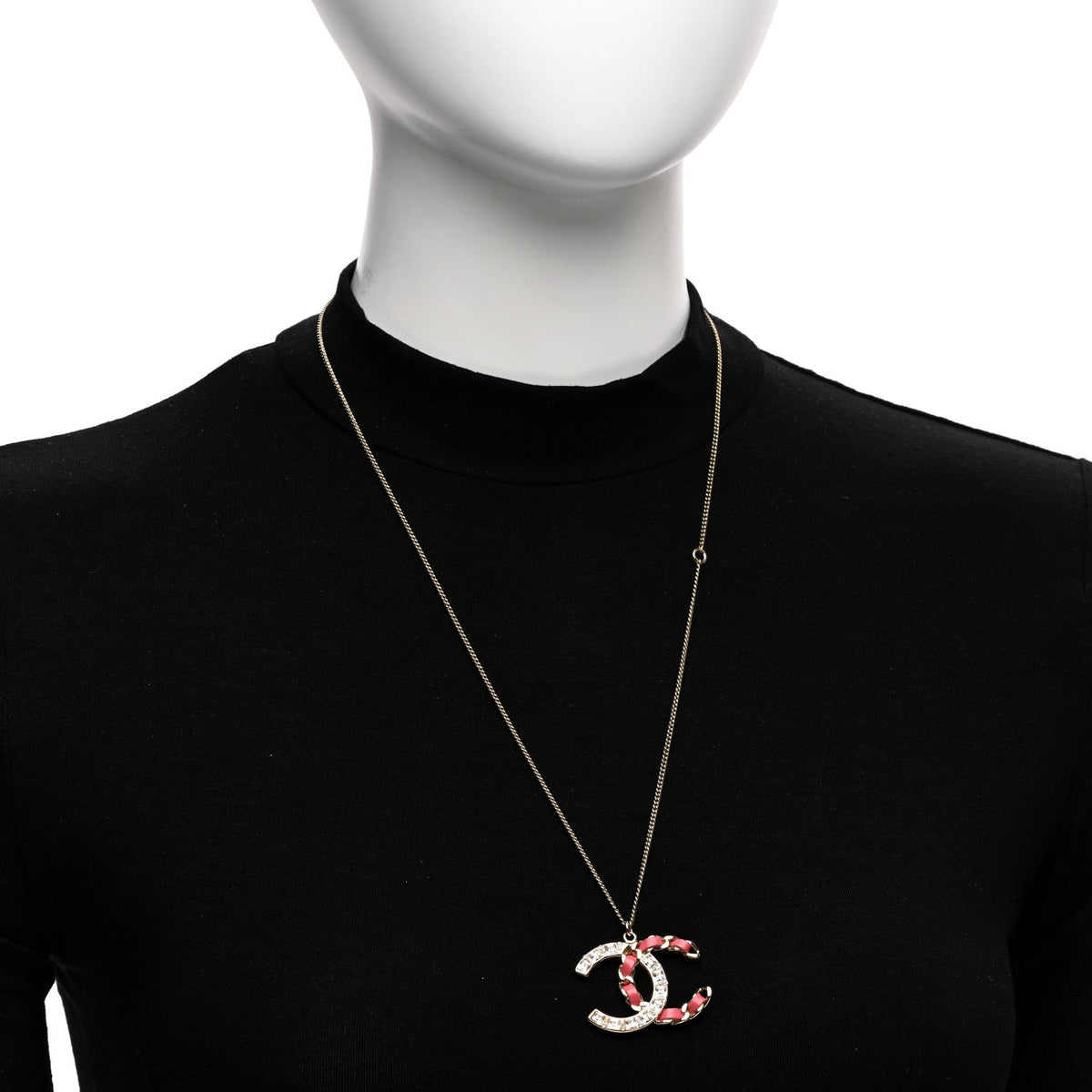 Chanel Lambskin Baguette Crystal Cc