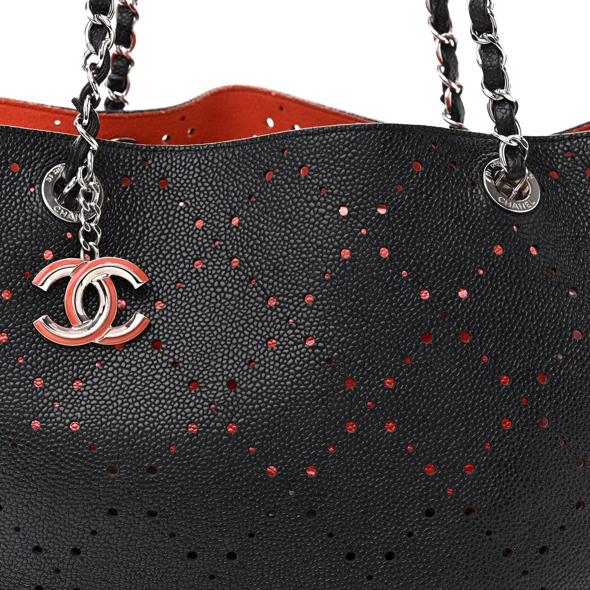 Chanel Perforated Grained Calfskin Small