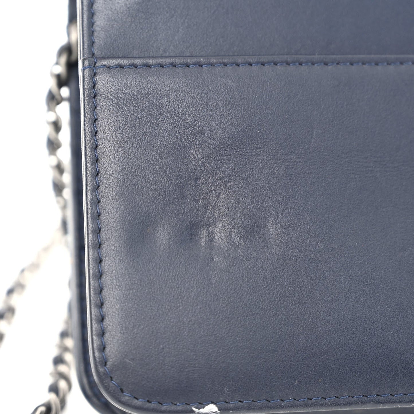 Chanel Denim Quilted Wallet On Chain Woc