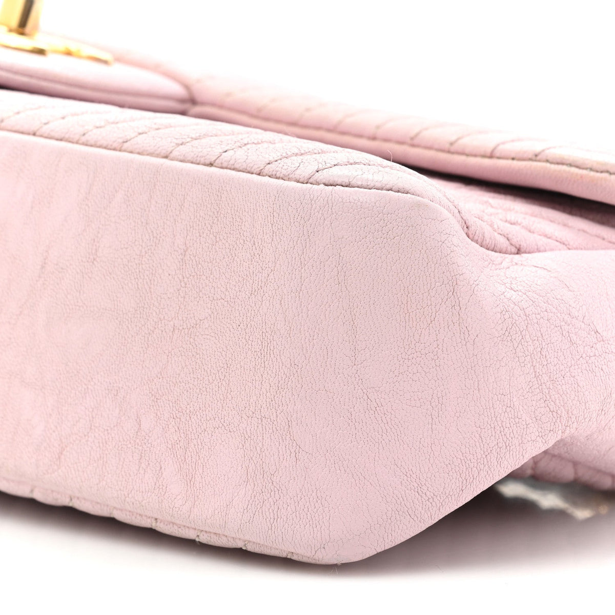 Chanel Wrinkled Lambskin Chevron Quilted