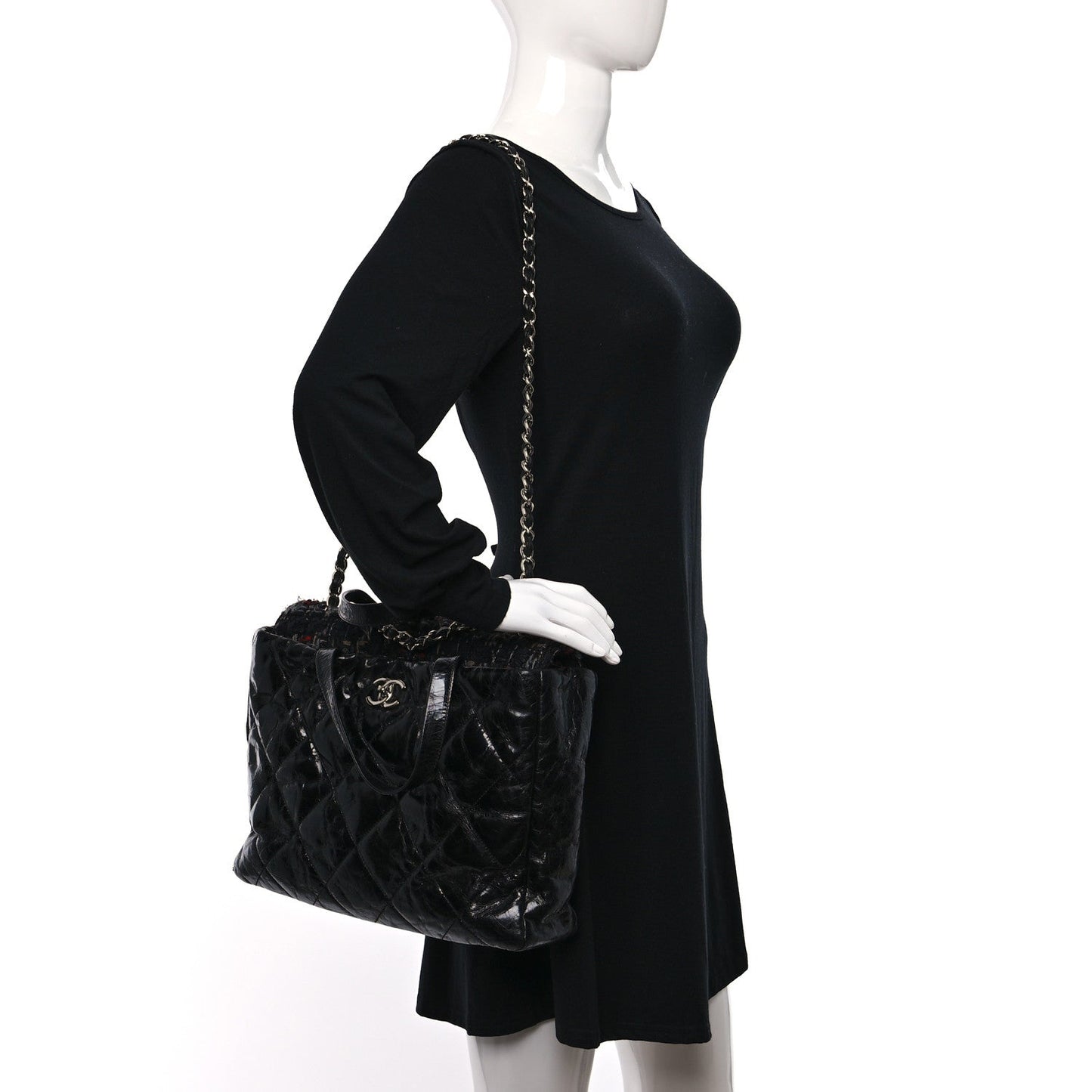 Chanel Glazed Calfskin Quilted Tweed