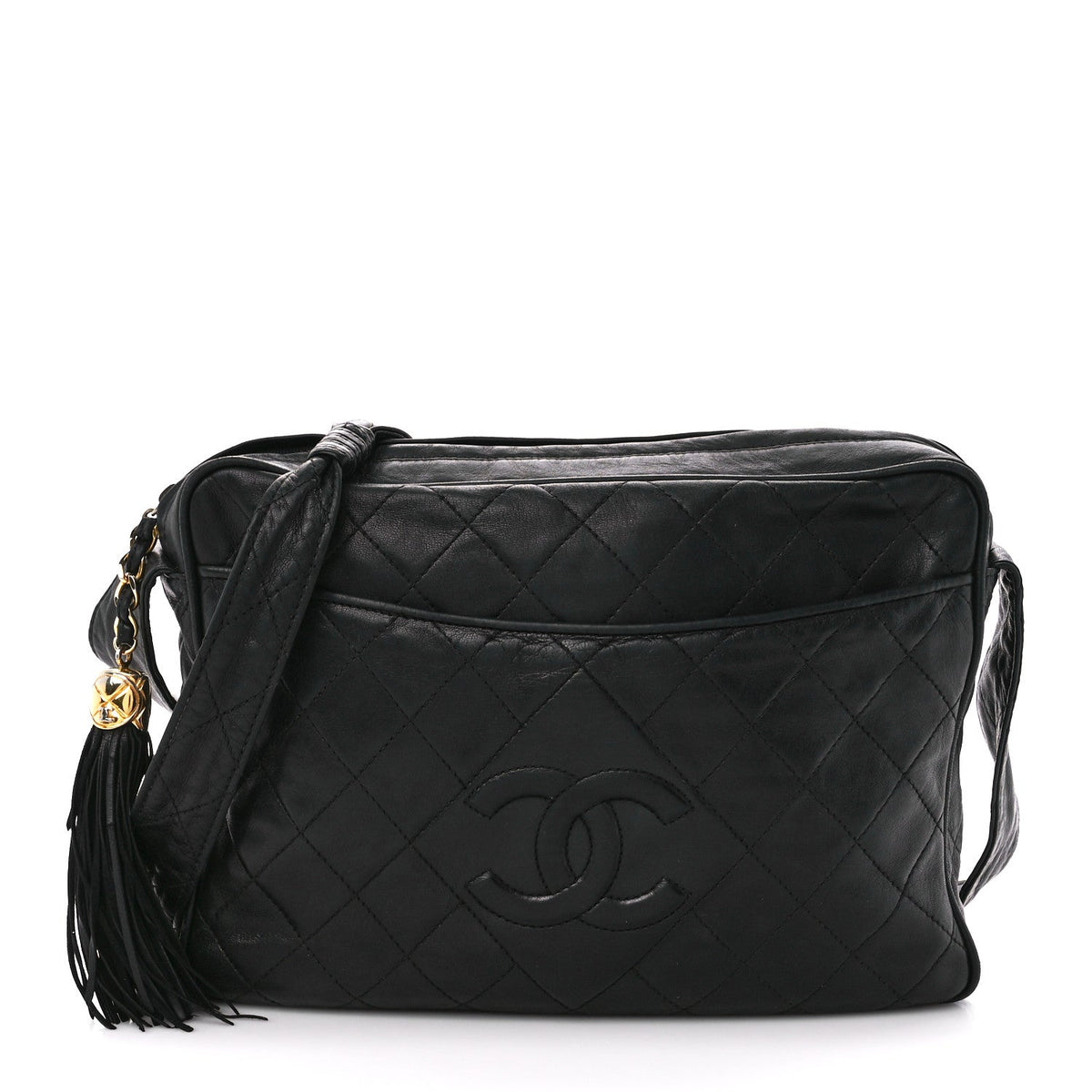 Chanel Lambskin Quilted Tassel Camera