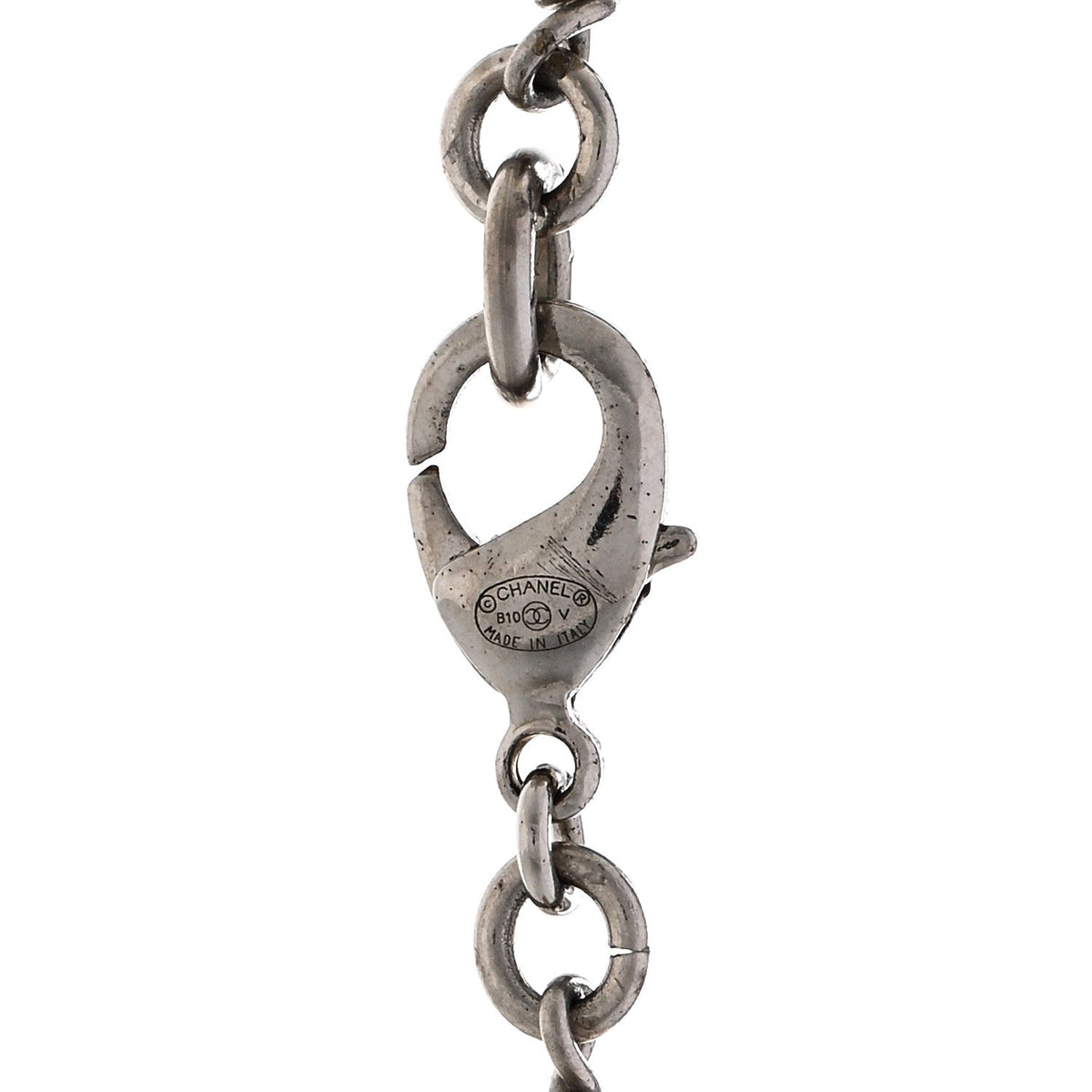 Chanel Pearl Crystal Cc Pendant Short