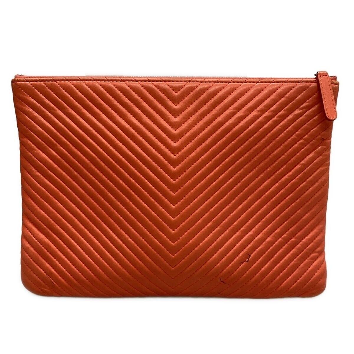 Chanel Chevron Quilting - Coral Red