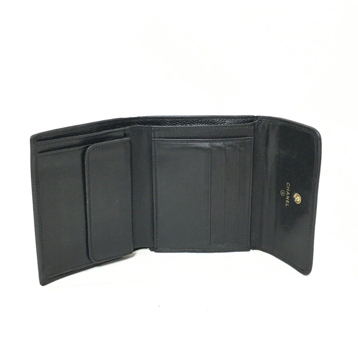 Chanel - Black Caviar Skin Trifold