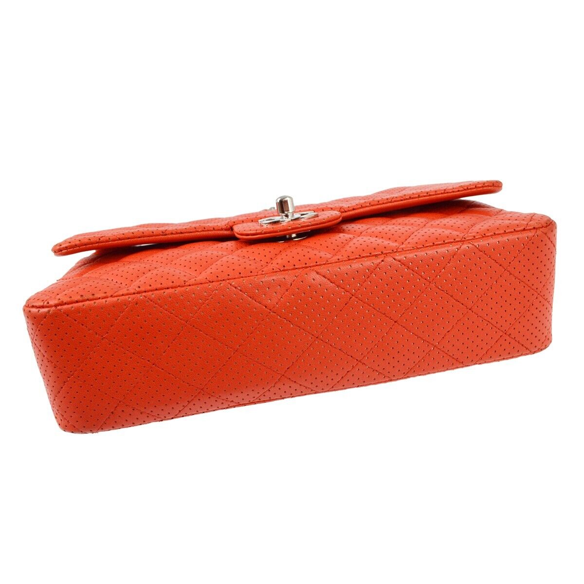 Chanel Red Perforated Lambskin Medium