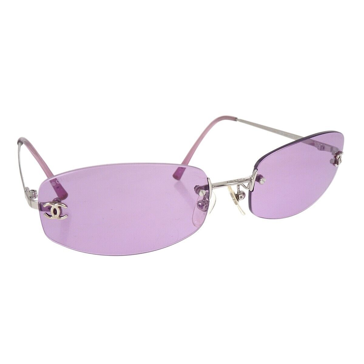 Chanel Sunglasses Eyewear Purple Small