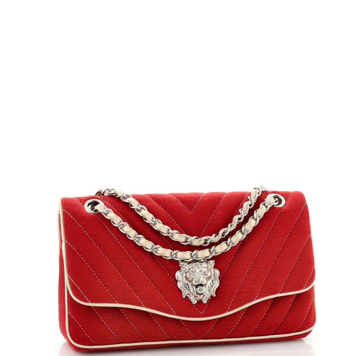 Chanel Leo Lion Flap Bag Chevron Jersey