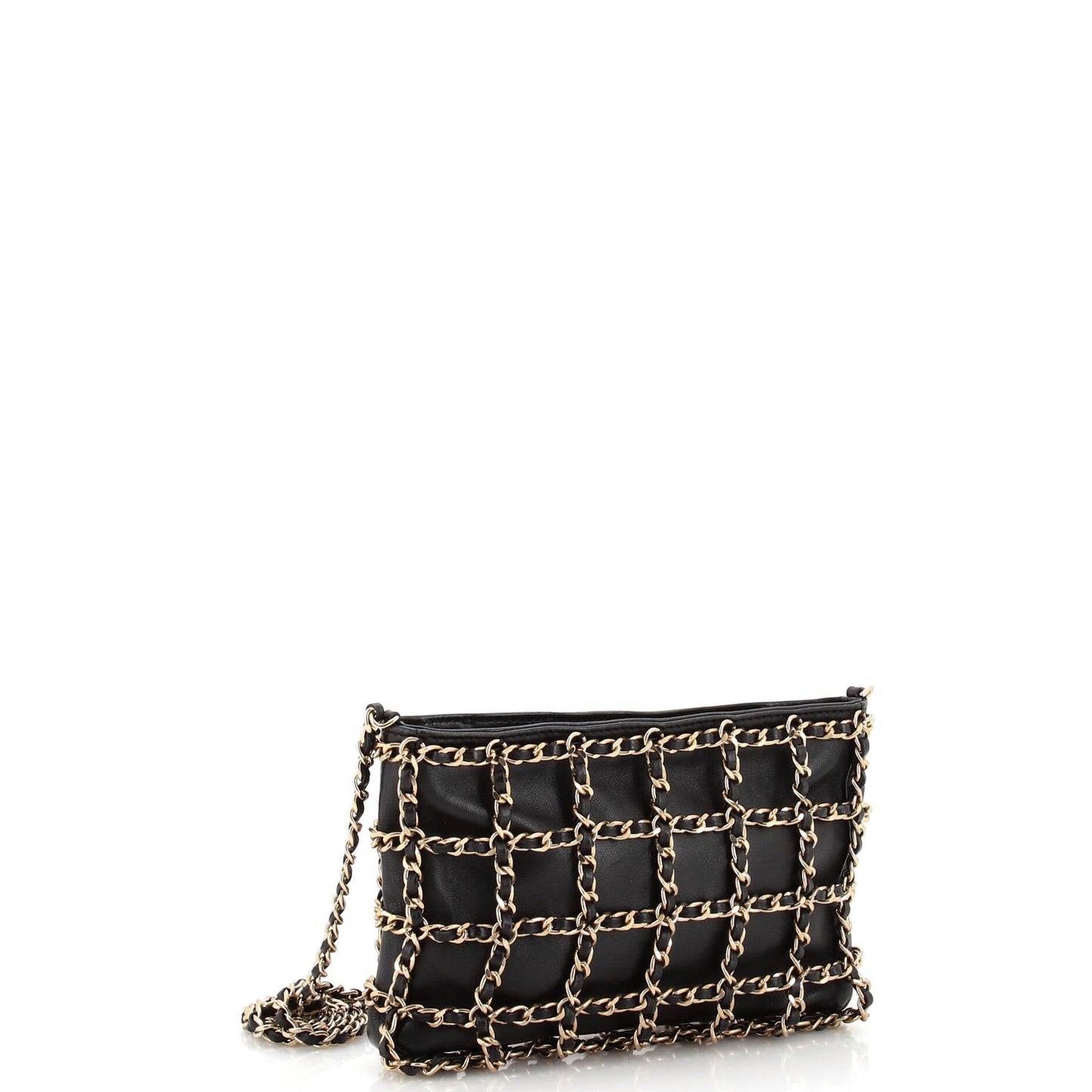 Chanel Chain Frame Shoulder Bag Lambskin