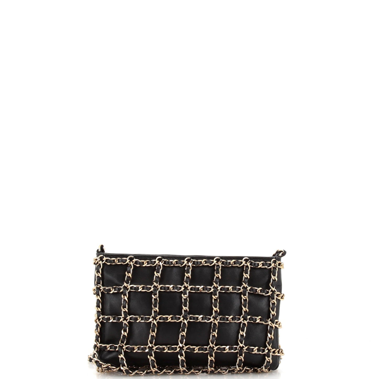 Chanel Chain Frame Shoulder Bag Lambskin