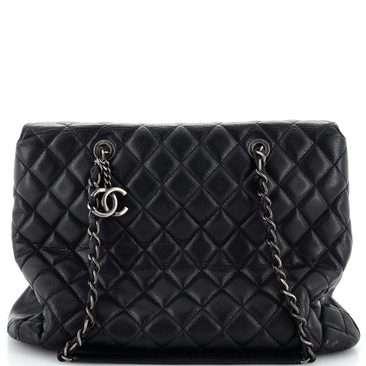 Chanel City Shopping Tote Quilted Caviar