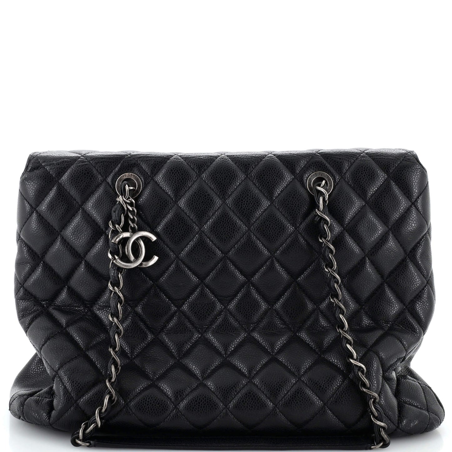 Chanel City Shopping Tote Quilted Caviar