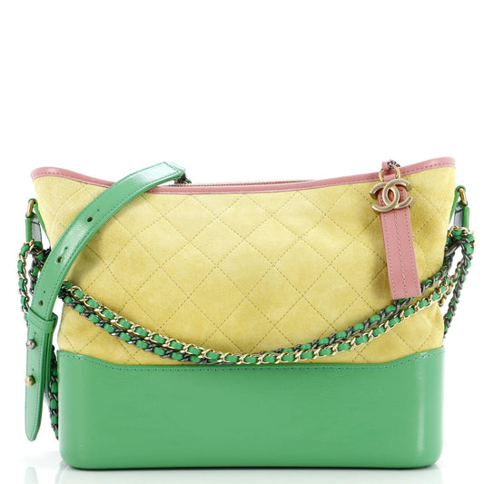 Chanel Gabrielle Hobo Quilted Suede