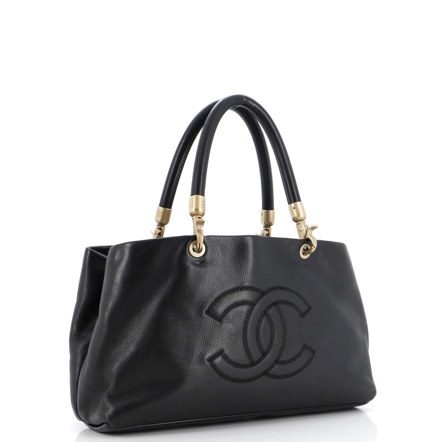 Chanel Vintage Handle Cc Tote Caviar