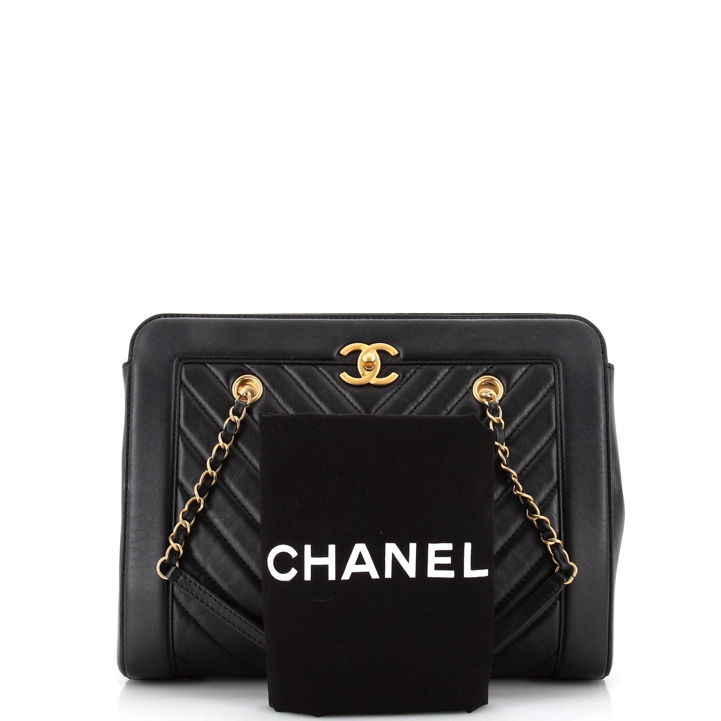Chanel Cc Chain Shopping Tote Chevron
