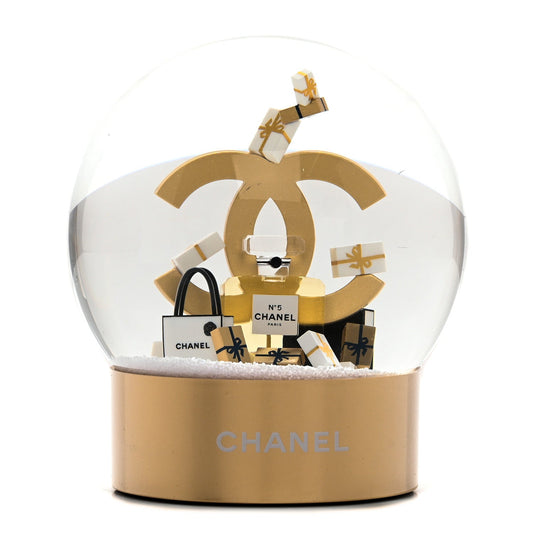 Chanel Glass Cc Shopping Bag Snow Globe