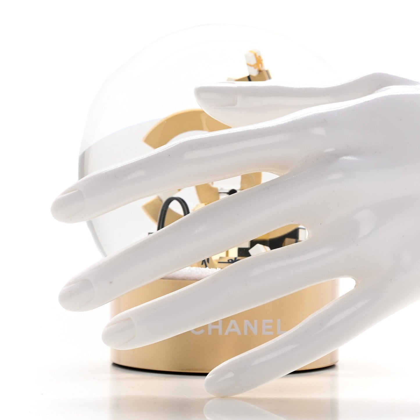 Chanel Glass Cc Shopping Bag Snow Globe