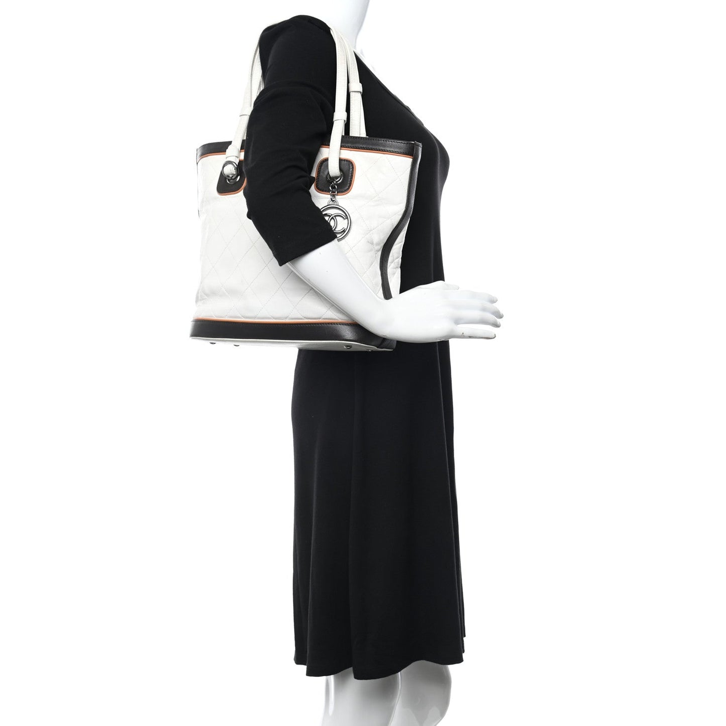 Chanel Lambskin Quilted Cc Charm Tote