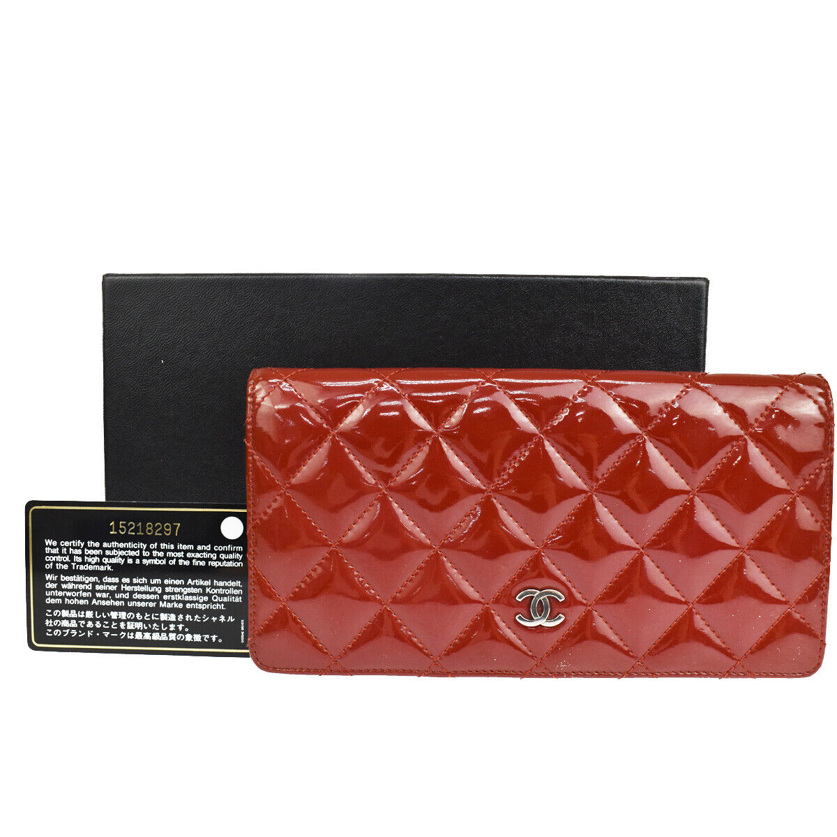 Chanel Cc Logo Long Bifold Wallet Purse