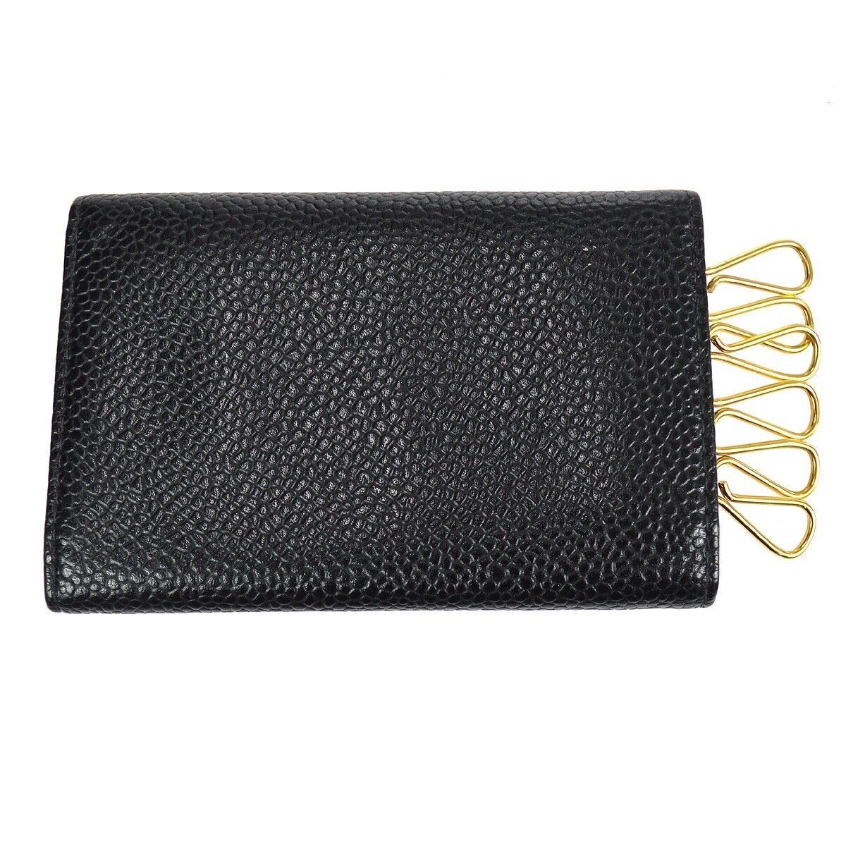 Chanel Key Case Black Caviar Small Good