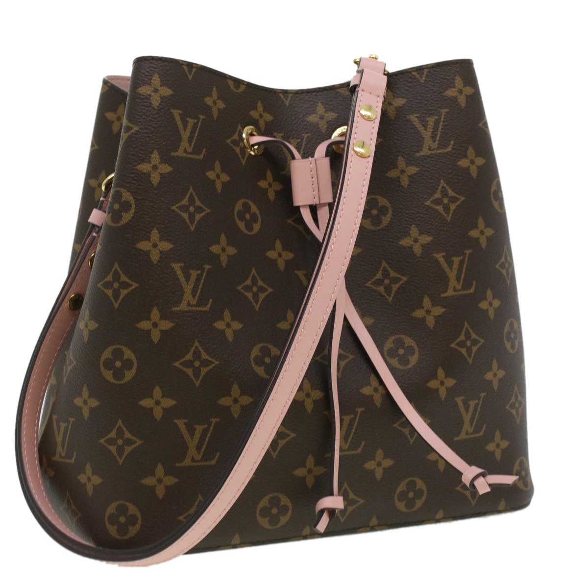 LOUIS VUITTON Monogram Neo Noe Shoulder Bag Rose poodle M44022 LV Auth B013A
