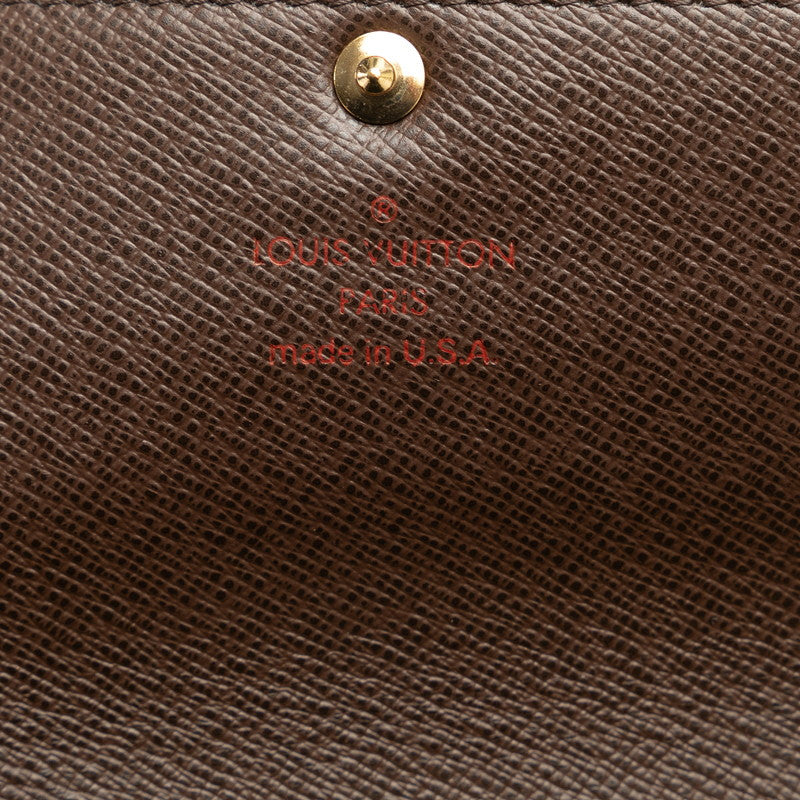 Louis Vuitton Portefolio Sarah Long Wallet N61734 Brown PVC Leather  Louis Vuitton