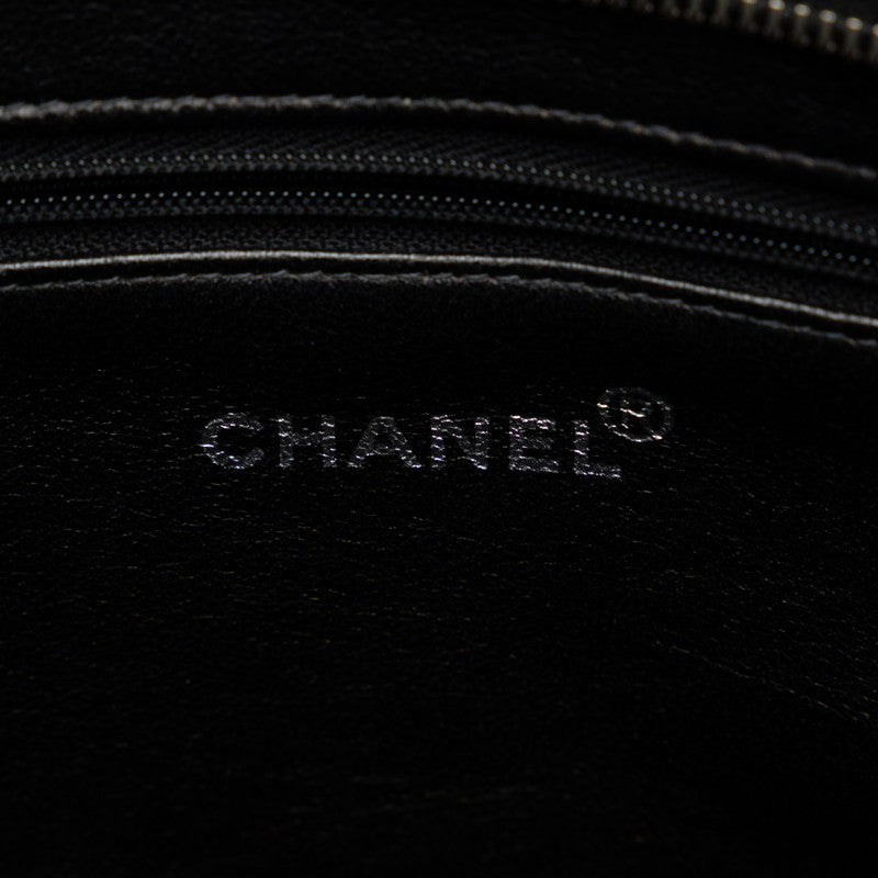 Chanel Matrases Medallion   ilver  Tooth Bag Shoulder Bag Black Caviar S Leather  CHANEL