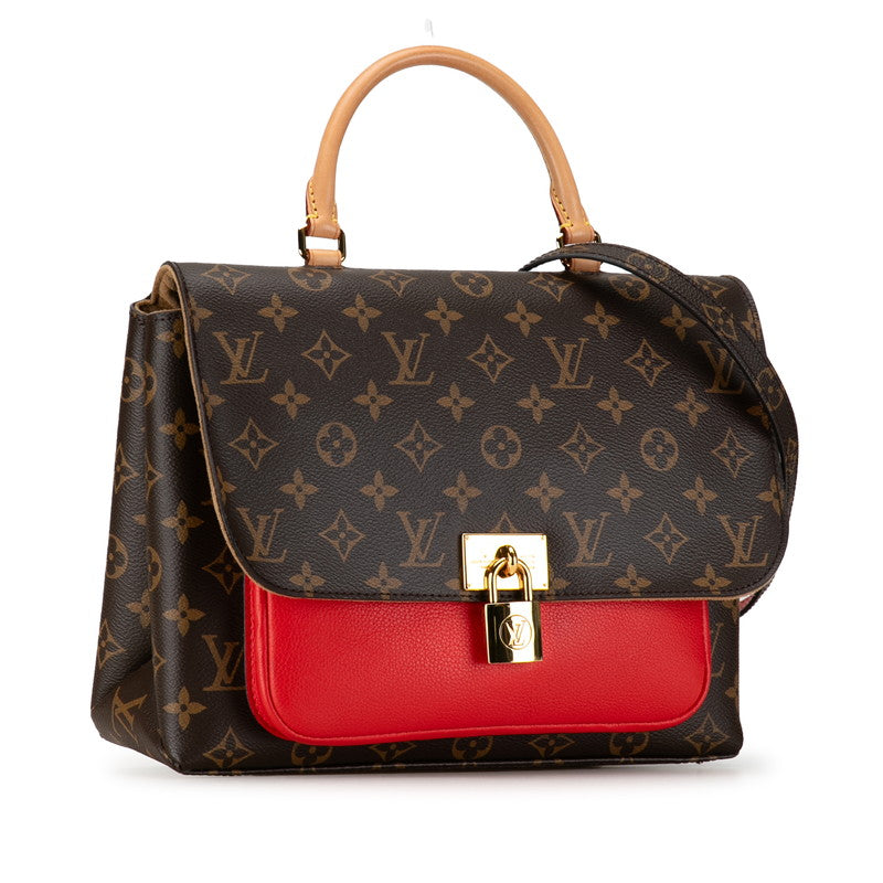 Louis Vuitton Monogram Marinian Handbag 2WAY M44286 Brown Coclico PVC Leather  Louis Vuitton