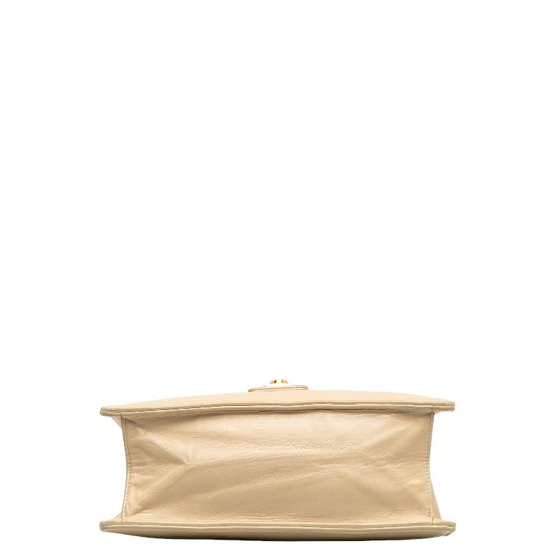 CHANEL Vintage Flap Shoulder Bag Lambskin Beige Ladies