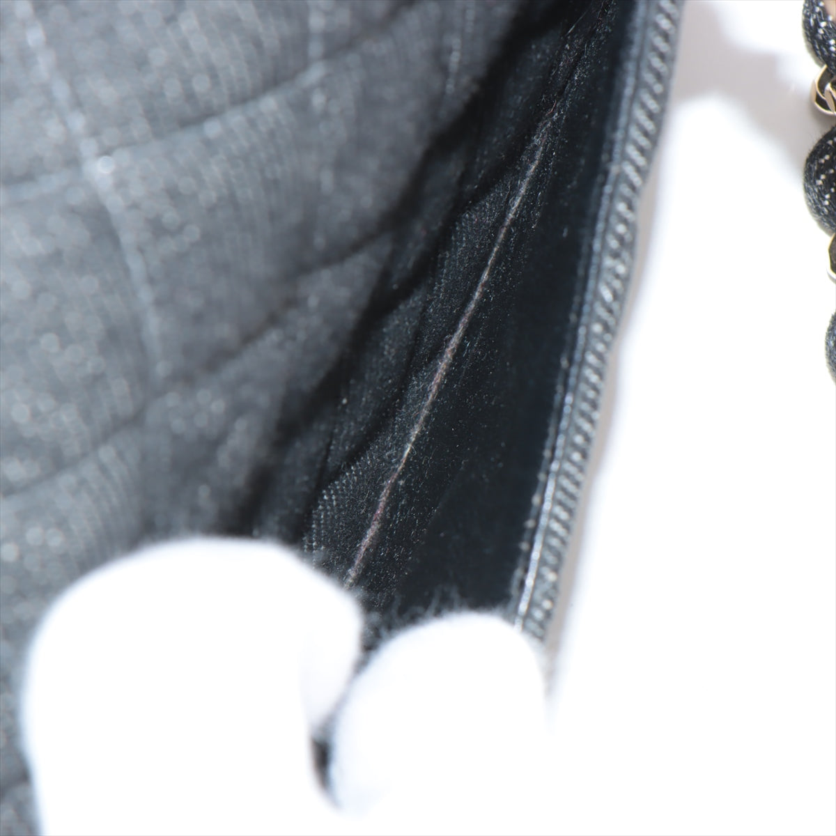 Chanel Mini Matrace 17 Denim Single Flap Single Chain Bag Black G  5th A35200