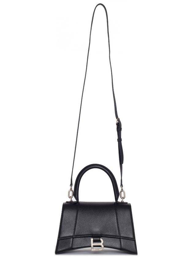 Luxury Balenciaga  Hourgrass Small Grained Calfskin Cross Bag Black