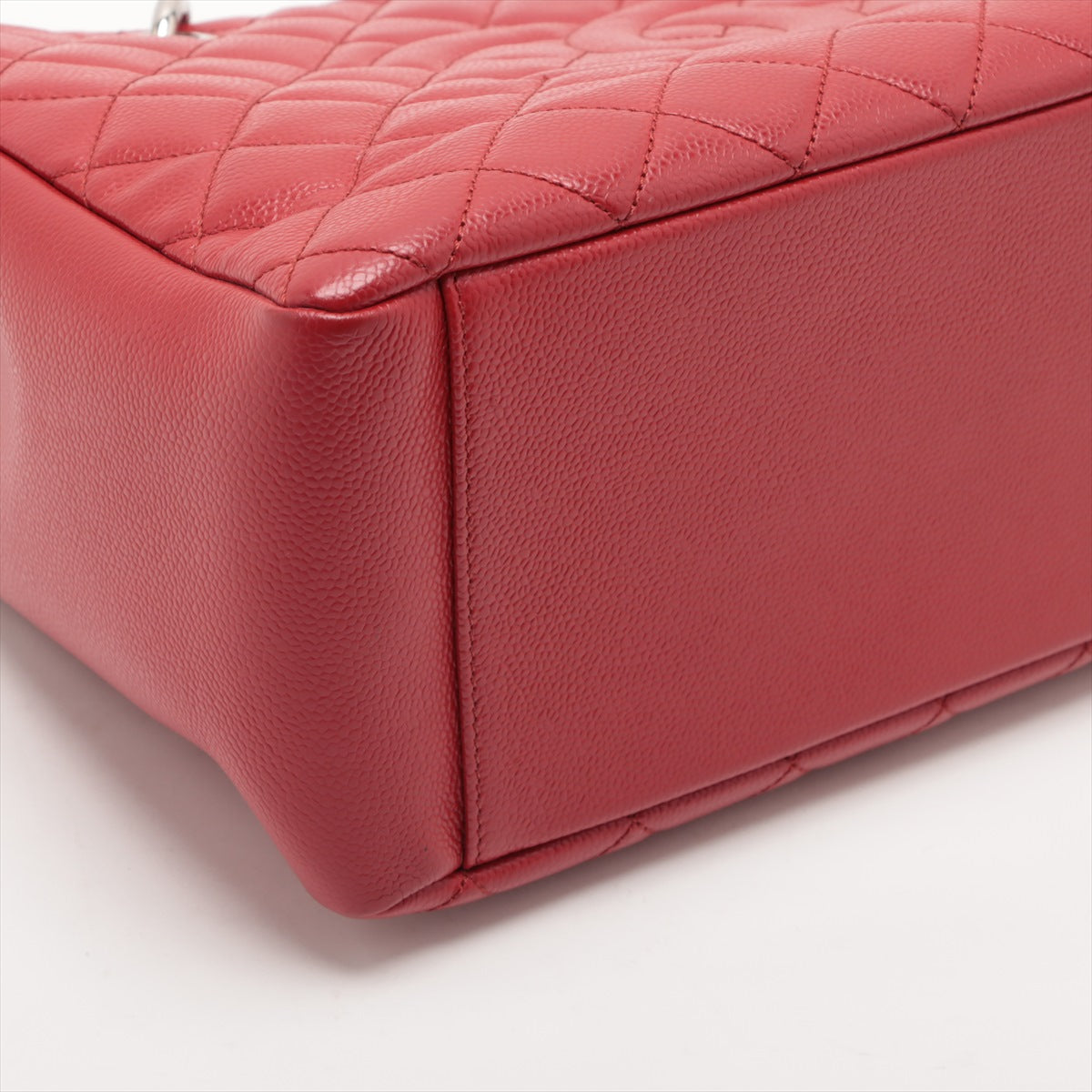 Chanel GST Caviar S Tote Top Bag Red Silver Gold  17th