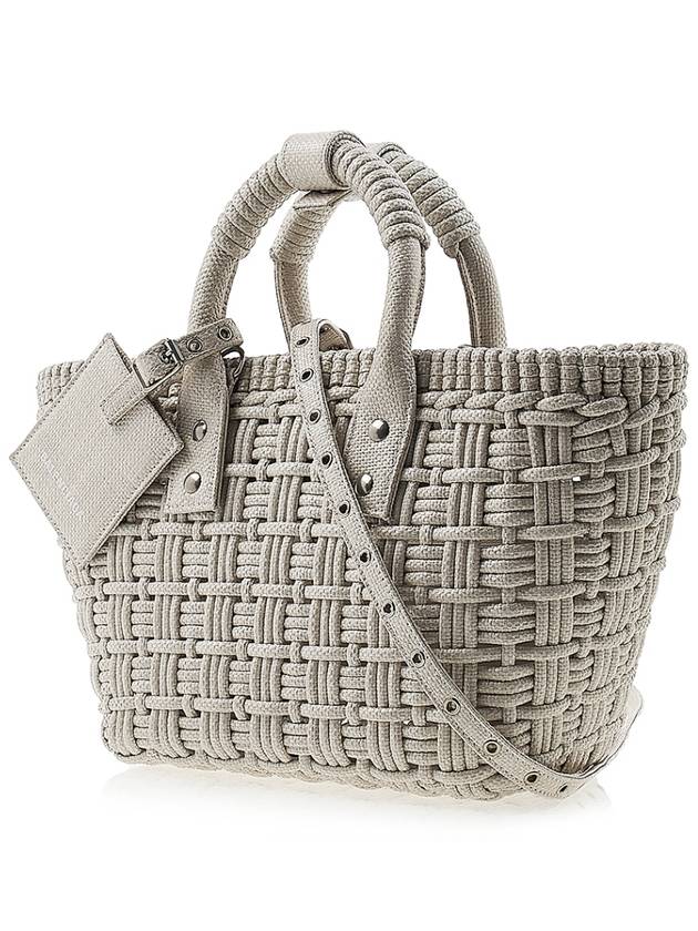 Luxury Balenciaga  Bistro XS Basket Tote Bag Abbey Stone