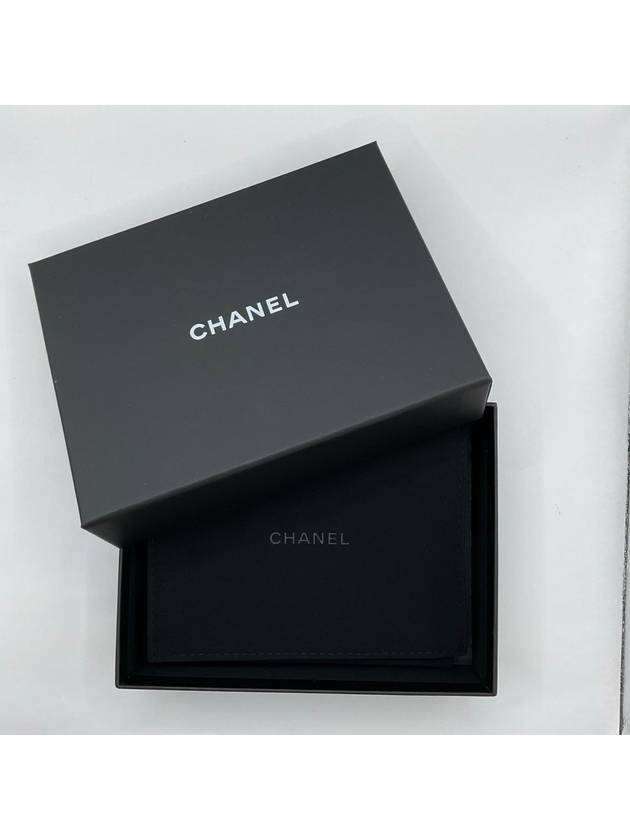 Gold CC Logo Small Calfskin Pouch Bag Black Chanel