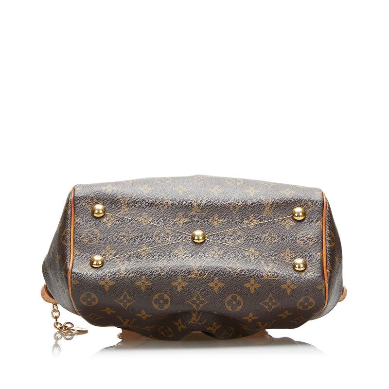 Louis Vuitton Monograms M40143 Handbag Leather Brown